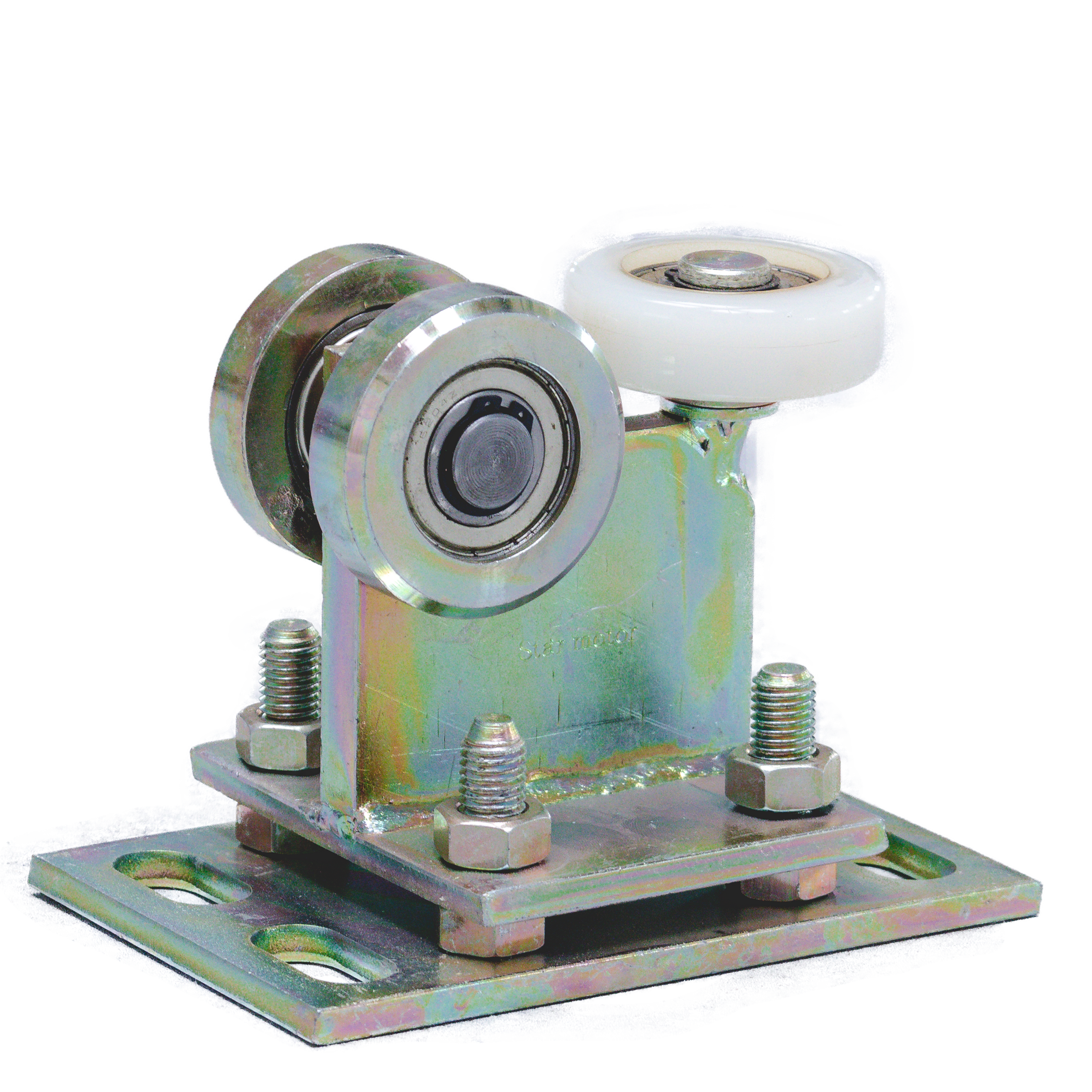 3-Roller Gate Cart with Nylon Roller | 80mm Profile | Adjustable | 350kg Capacity | 60.004N