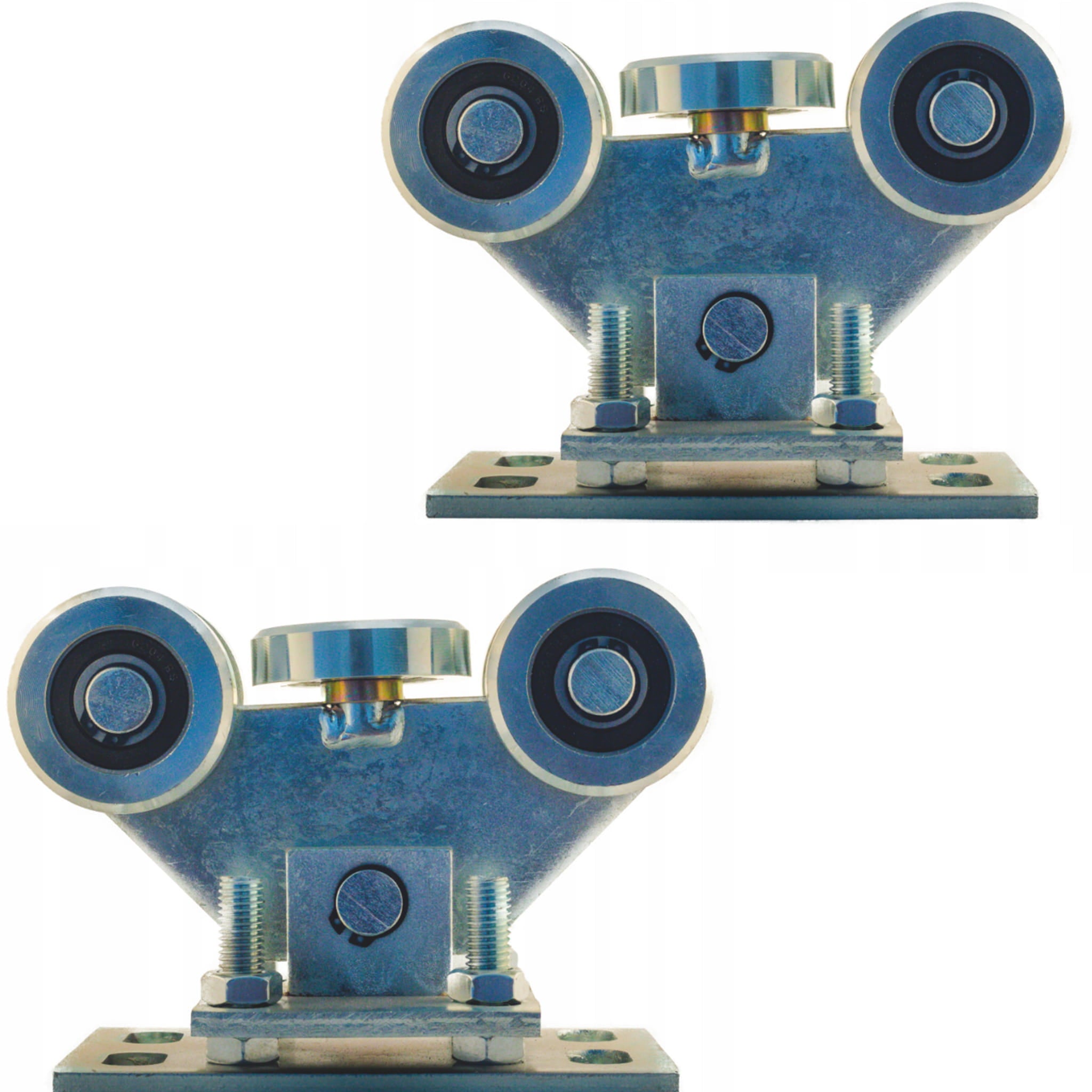 Complete Sliding Gate Kit | 2x Gate carriage 5-roller Swivel | Load capacity 500kg | Set