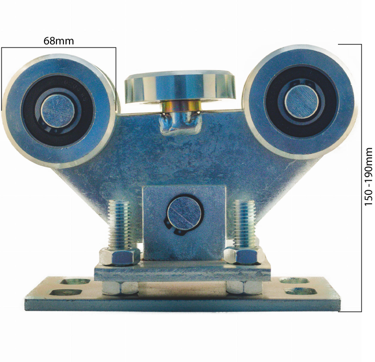 5-Roller Sliding Gate Cart Heavy Duty | 80x80mm Profile 600kg Load | 60.001