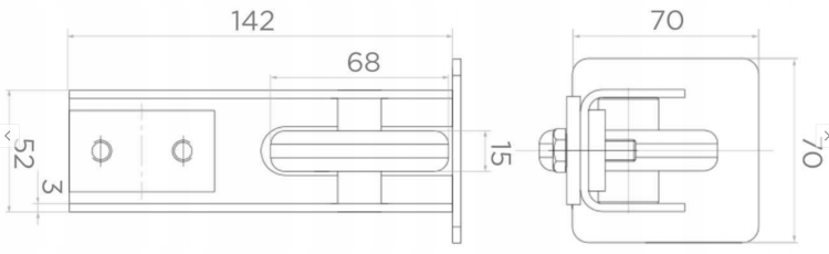 5-Roller Gate Cart Kit for 70x70x4mm Profile | Load Capacity 400kg | W5R60-SET-A3S