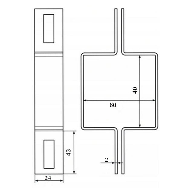 Intermediate Post Clamp Galvanized 60x40mm | Fence Panels | SM-2017-S