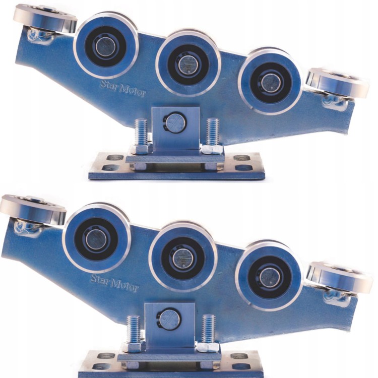 Gate carriages 8-roller adjustable for gates | Load capacity 1000kg | W8R80 | SET-A9S