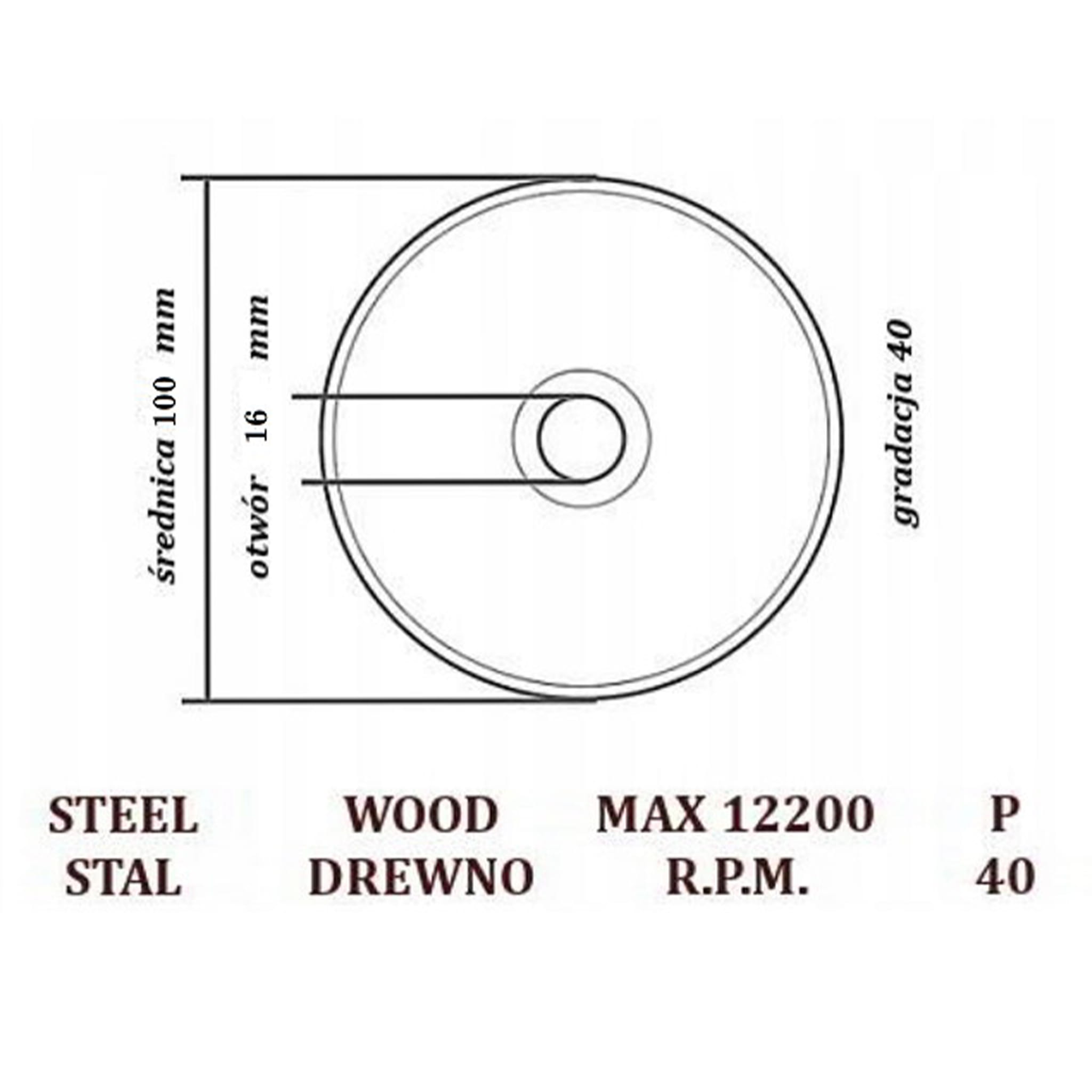 Disc flap for grinding 100x16 grit 40 | 10 pcs