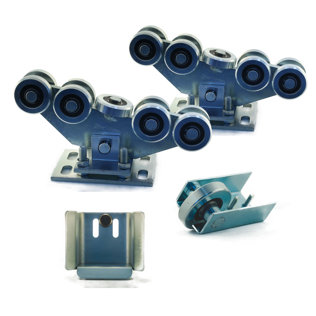 Reinforced Kit for Heavy Gates 80x80 | 2x Gate carriage 9-Roller | Load capacity 1000kg