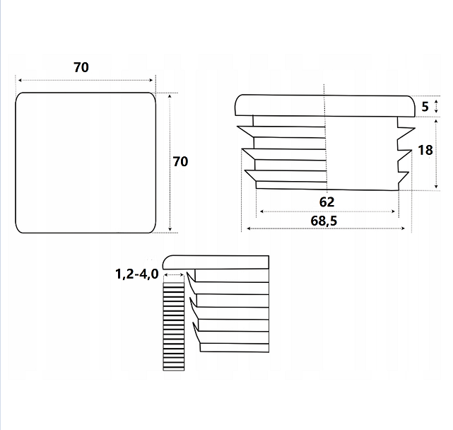 5-Roller Gate Cart Kit for 70x70x4mm Profile | Load Capacity 400kg | W5R60-SET-A3S