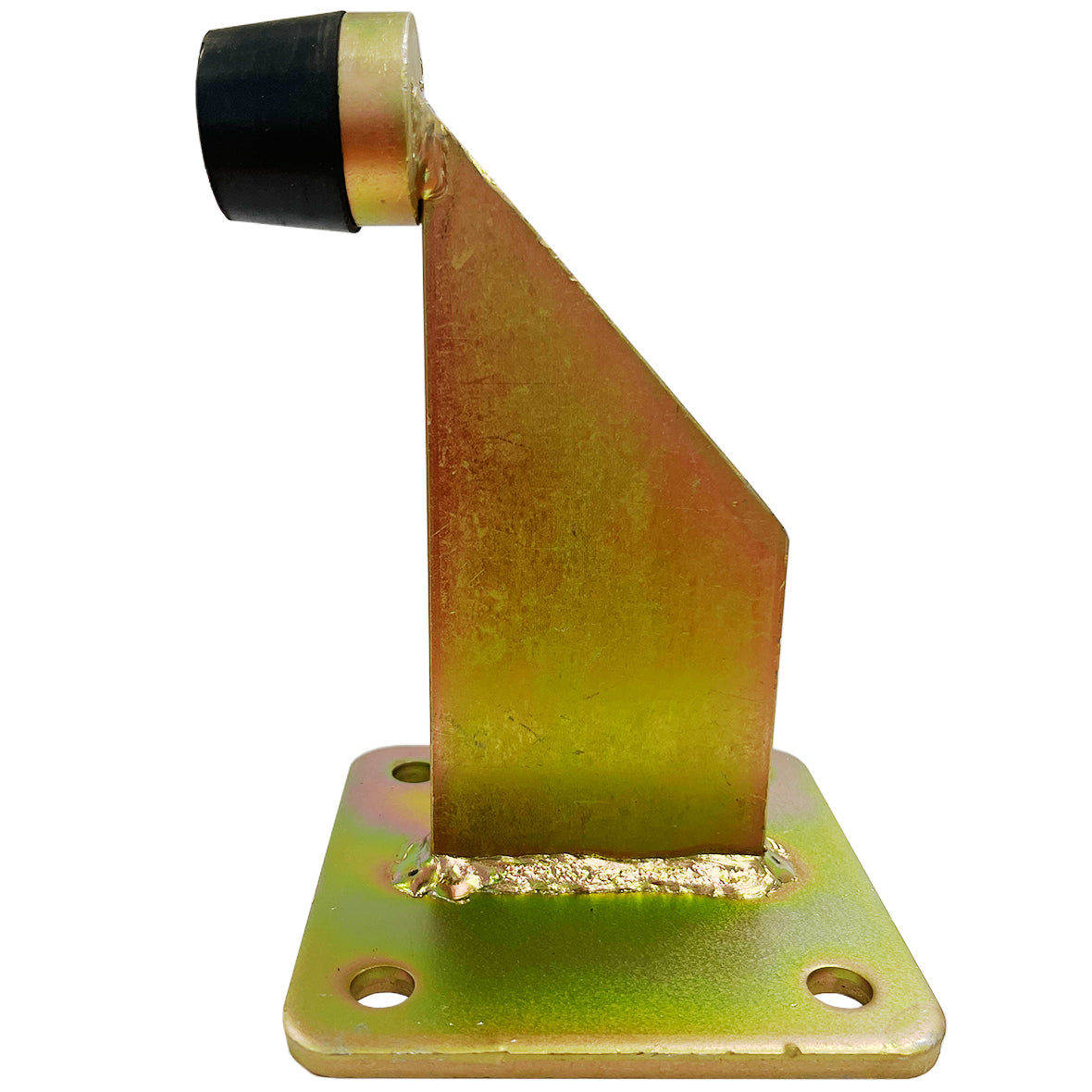 Star Motor Heavy Duty Gate Bumper – 15cm High, 100x100mm Base, Screw-In Galvanized Steel (Gold)