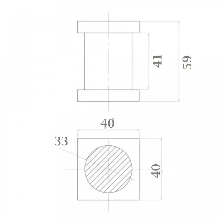 Gate Hinge Connector fi 33 x H 59 mm | T-35