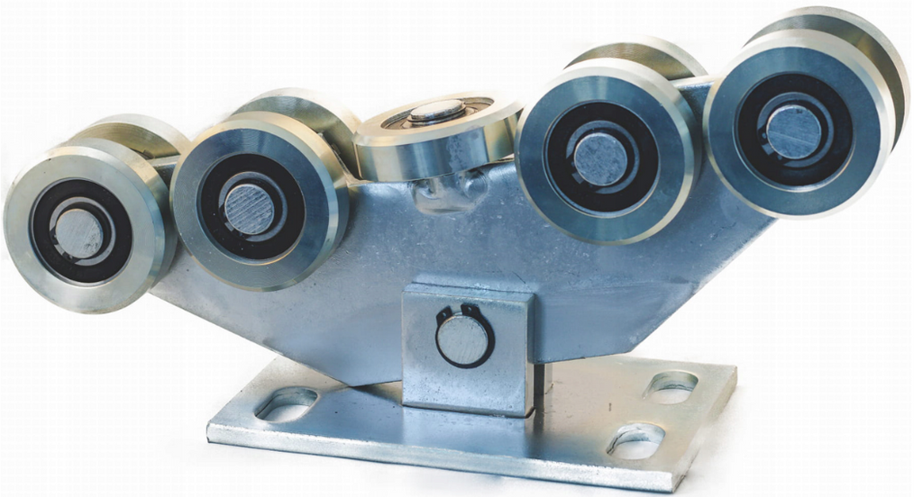 Fixed-Height 9-Roller Gate Cart Set | 80x80 Load Capacity 1000kg | W8R80-set-A9S