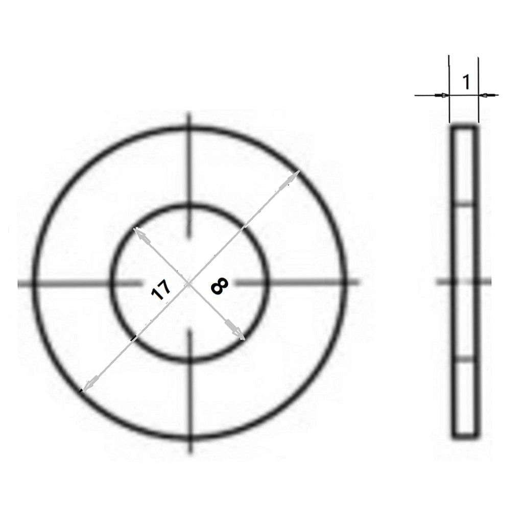 Washer M8 Galvanized Star Motor /100szt | 100 pcs